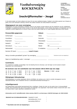 Inschrijf formulier