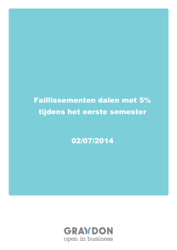 Faillissementen dalen met 5% tijdens het eerste semester