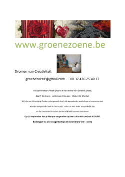 groene zoene programma 2014 2015