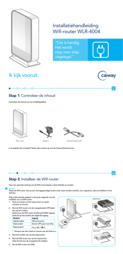 Installatiehandleiding Wifi-router