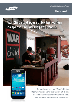 War Child stapt over op flexibel werken na sponsoring Samsung en