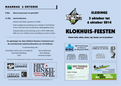 Flyer Klokhuisfeesten 2014