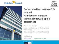 Een cake bakken met een 3D- printer? Naar leuk en leerzaam