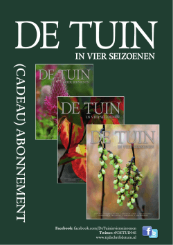 (C ADEA U) ABONNEMENT - De Tuin in vier seizoenen