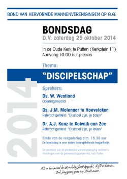 “discipelschap” - Hervormde Mannenbond