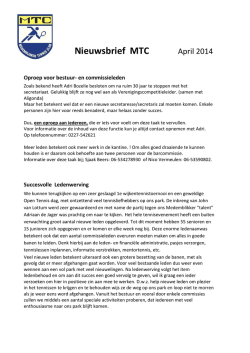 Editie april - Medemblikker Tennis Club