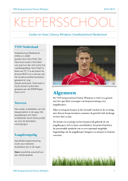 keepersschool 2014-2015 - Voetbal School Nederland