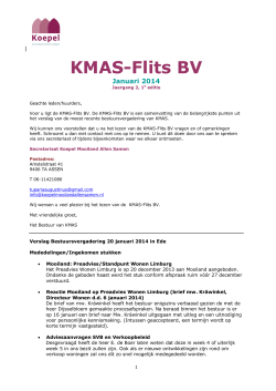 KMAS-Flits BV 20 januari 2014.