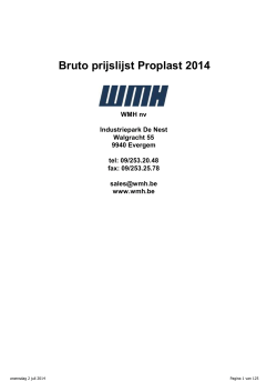 Proplast Preisliste nederlands / 736 KB
