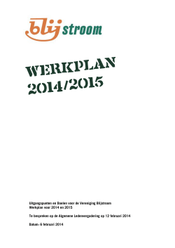 Download hier het Werkplan voor 2014/2015
