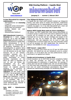 Editie 1 / 2014 - WOP Capelle