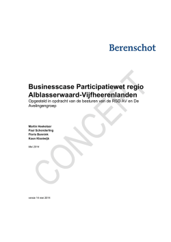 Rapport businesscase participatiewet