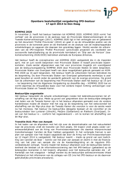 Besluitenlijst IPO-bestuur 17 april 2014