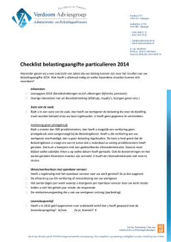Download Checklist belastingaangifte