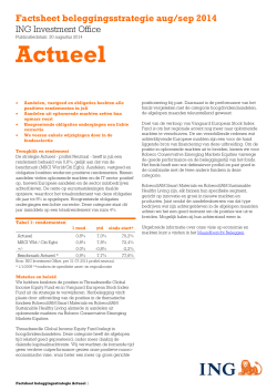Factsheet beleggingsstrategie aug/sep 2014