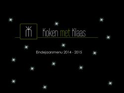 Eindejaarsmenu - Koken met Klaas