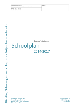 Schoolplan 2014-2017 - Stichtse Vrije School
