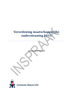 Verordening maatschappelijke ondersteuning 2015