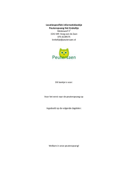 Informatieboekje Het Krekeltje 2014-2015