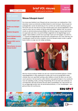 brief VOL nieuws - Brussels Consortium Volwassenenonderwijs