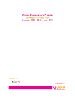 klik hier - Women Peacemakers Program