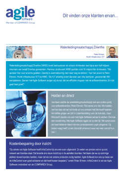 Agile Software white paper Waterleidingmaatschappij Drenthe