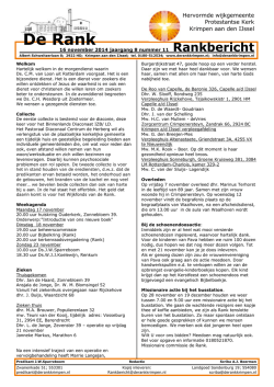 Rankbericht 16 nov 2014