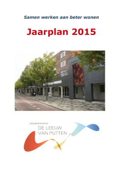 Jaarplan 2015 DLVP - De Leeuw van Putten