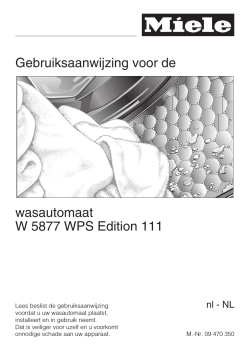 Gebruiksaanwijzing voor de wasautomaat W 5877 WPS Edition 111