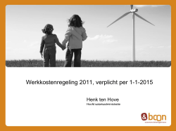 Presentatie over de werkkostenregeling door Henk ten Hove