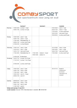 9 jaar Jiu Jitsu 10-12 jaar 15:45-16:30 16:30