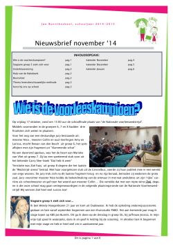 november 2014 - Jan Bunnikschool