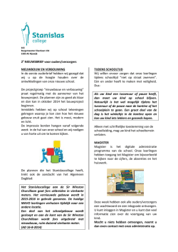 e NIEUWSBRIEF voor ouders/verzorgers