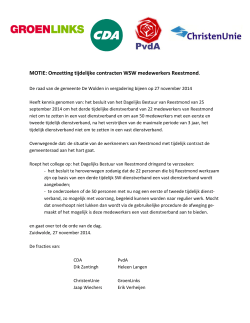 WSW Reestmond motie CU PvdA CDA GL 27112014