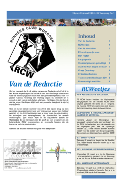 Van de Redactie - Runners Club Woerden
