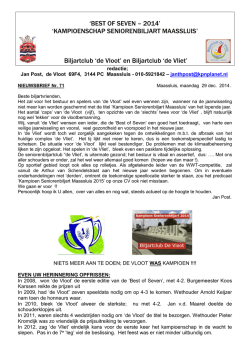een speciale Nieuwsbrief