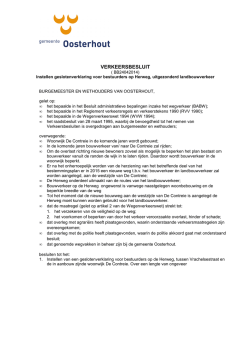 Instellen geslotenverklaring voor bestuurders op Herweg