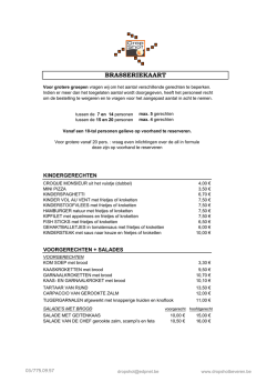 BRASSERIEKAART