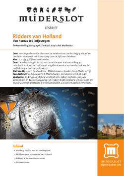 Lesbrief Ridders van Holland