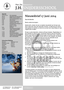 Dit is de nieuwsbrief - J.H. Snijdersschool
