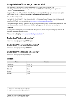 Hang de WOI-affiche aan je raam en win! - Gemeente Sint