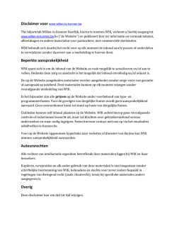 Disclaimer - Willen Is Kunnen