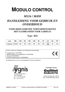 Installatie en onderhoud (M116 - M450)