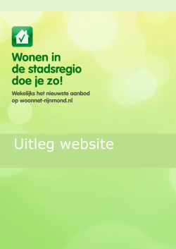Handleiding website Woonnet Rijnmond