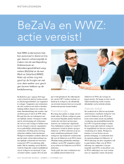 BeZaVa en WWZ: actie vereist!