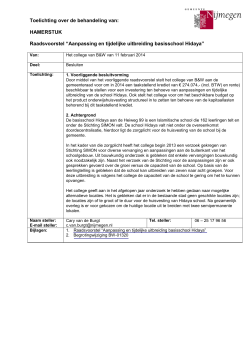 Raadsvoorstel 31/2014 met bijlagen