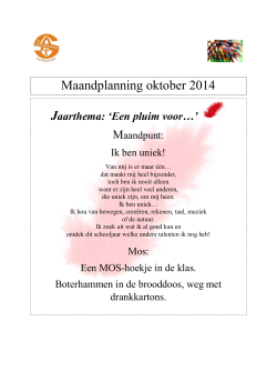 Maandplanning oktober 2014 - Sint