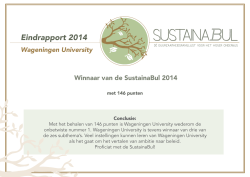 Eindrapport SustainaBul Wageningen University