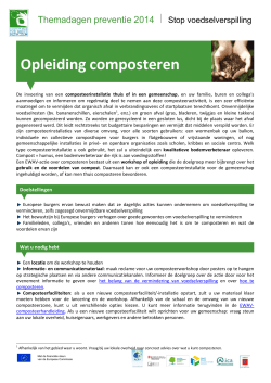 Opleiding composteren - The European Week for Waste Reduction