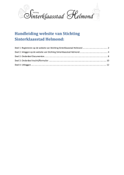 Handleiding website van Stichting Sinterklaasstad Helmond: